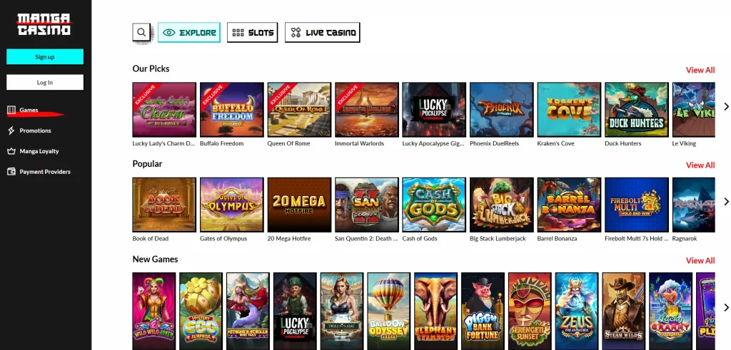 Manga Casino Review